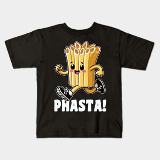 Phasta Funny Pasta Running At The Gym Kids T-Shirt